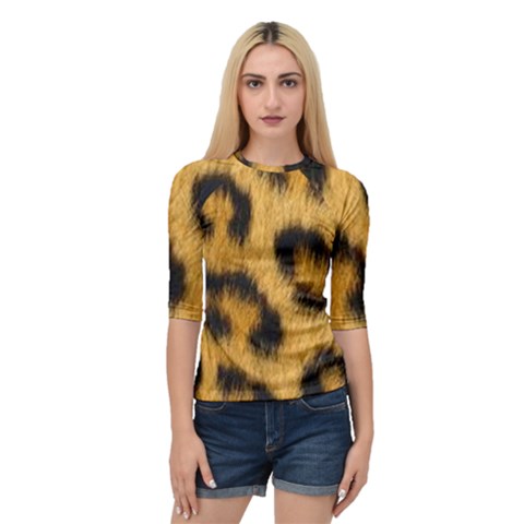 Animal Print Leopard Quarter Sleeve Raglan Tee by NSGLOBALDESIGNS2