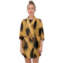 Animal Print Leopard Half Sleeve Chiffon Kimono by NSGLOBALDESIGNS2