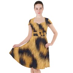 Animal Print Leopard Cap Sleeve Midi Dress by NSGLOBALDESIGNS2