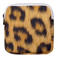 Animal Print Leopard Mini Square Pouch by NSGLOBALDESIGNS2