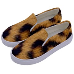 Animal Print Leopard Kids  Canvas Slip Ons by NSGLOBALDESIGNS2