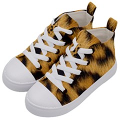 Animal Print Leopard Kid s Mid-top Canvas Sneakers by NSGLOBALDESIGNS2