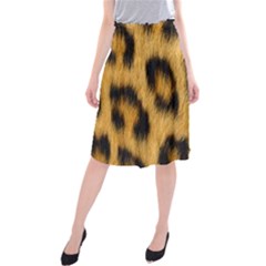 Animal Print Leopard Midi Beach Skirt by NSGLOBALDESIGNS2