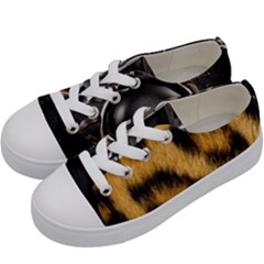 Animal Print Kids  Low Top Canvas Sneakers by NSGLOBALDESIGNS2