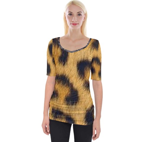 Animal Print 3 Wide Neckline Tee by NSGLOBALDESIGNS2