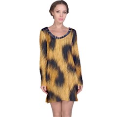 Animal Print 3 Long Sleeve Nightdress by NSGLOBALDESIGNS2