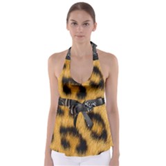 Animal Print 3 Babydoll Tankini Top by NSGLOBALDESIGNS2