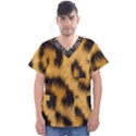 Animal print 3 Men s V-Neck Scrub Top View1