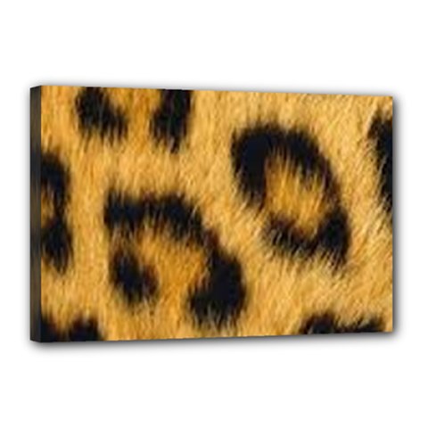 Leopard Print Canvas 18  X 12  (stretched) by NSGLOBALDESIGNS2