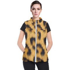 Leopard Print Women s Puffer Vest by NSGLOBALDESIGNS2