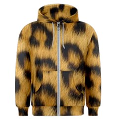 Leopard Print Men s Zipper Hoodie by NSGLOBALDESIGNS2