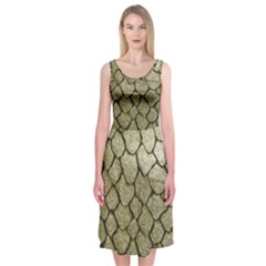 Snake Print Midi Sleeveless Dress by NSGLOBALDESIGNS2