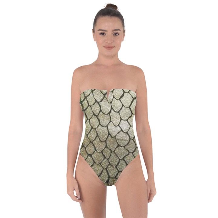 Snake print Tie Back One Piece Swimsuit