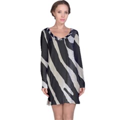 Zebra Print Long Sleeve Nightdress by NSGLOBALDESIGNS2