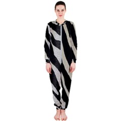 Zebra Print Onepiece Jumpsuit (ladies)  by NSGLOBALDESIGNS2