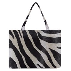 Zebra Print Zipper Medium Tote Bag by NSGLOBALDESIGNS2