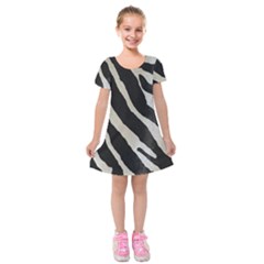 Zebra Print Kids  Short Sleeve Velvet Dress by NSGLOBALDESIGNS2
