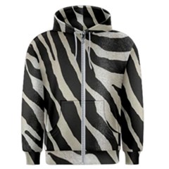 Zebra Print Men s Zipper Hoodie by NSGLOBALDESIGNS2