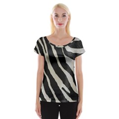 Zebra Print Cap Sleeve Top by NSGLOBALDESIGNS2