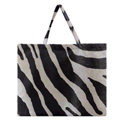 Zebra Print Zipper Large Tote Bag by NSGLOBALDESIGNS2