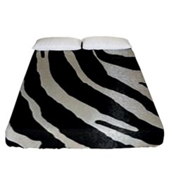 Zebra Print Fitted Sheet (california King Size) by NSGLOBALDESIGNS2