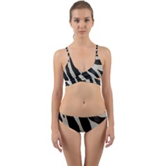 Zebra Print Wrap Around Bikini Set by NSGLOBALDESIGNS2