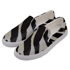 Zebra Print Men s Canvas Slip Ons