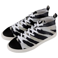 Zebra Print Men s Mid-top Canvas Sneakers by NSGLOBALDESIGNS2