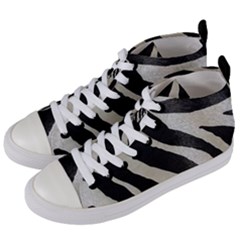 Zebra Print Women s Mid-top Canvas Sneakers by NSGLOBALDESIGNS2