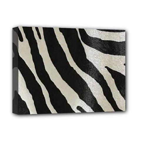 Zebra Print Deluxe Canvas 16  X 12  (stretched)  by NSGLOBALDESIGNS2