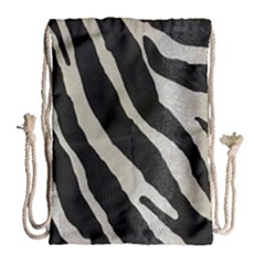 Zebra Print Drawstring Bag (large) by NSGLOBALDESIGNS2