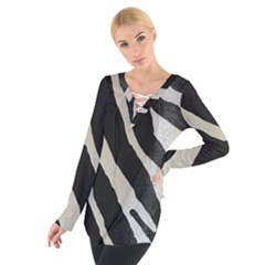 Zebra Print Tie Up Tee by NSGLOBALDESIGNS2