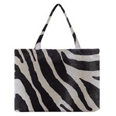 Zebra Print Zipper Medium Tote Bag