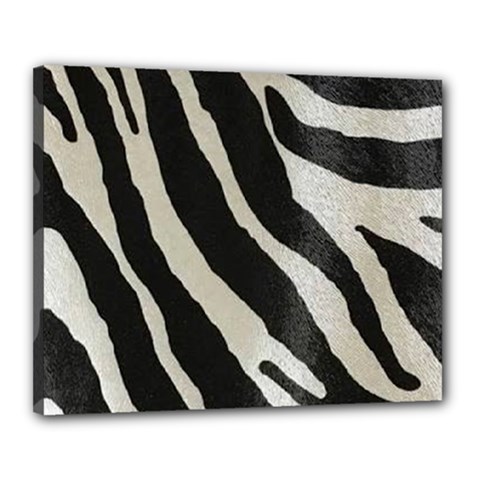 Zebra Print Canvas 20  X 16  (stretched) by NSGLOBALDESIGNS2