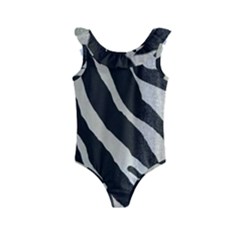 Zebra Print Kids  Frill Swimsuit by NSGLOBALDESIGNS2