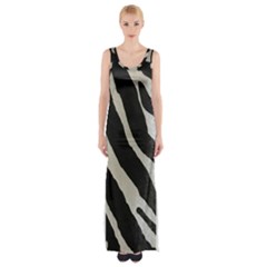 Zebra Print Maxi Thigh Split Dress by NSGLOBALDESIGNS2