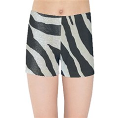 Zebra Print Kids Sports Shorts