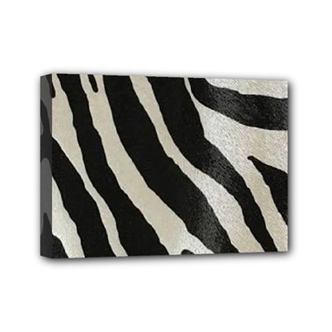 Zebra Print Mini Canvas 7  X 5  (stretched) by NSGLOBALDESIGNS2