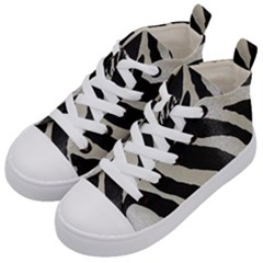 Zebra Print Kid s Mid-top Canvas Sneakers by NSGLOBALDESIGNS2