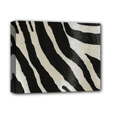 Zebra Print Deluxe Canvas 14  X 11  (stretched) by NSGLOBALDESIGNS2
