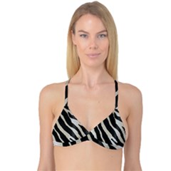 Zebra Print Reversible Tri Bikini Top