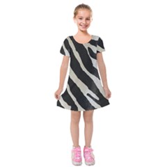 Zebra Print Kids  Short Sleeve Velvet Dress by NSGLOBALDESIGNS2
