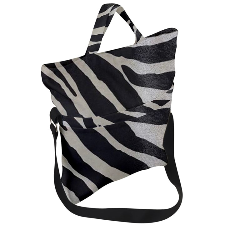 Zebra print Fold Over Handle Tote Bag