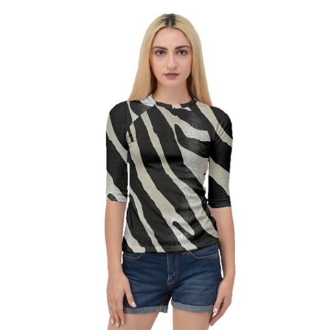 Zebra 2 Print Quarter Sleeve Raglan Tee by NSGLOBALDESIGNS2