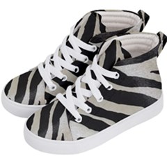 Zebra 2 Print Kid s Hi-top Skate Sneakers by NSGLOBALDESIGNS2