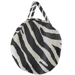 Zebra 2 Print Giant Round Zipper Tote by NSGLOBALDESIGNS2