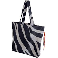 Zebra 2 Print Drawstring Tote Bag by NSGLOBALDESIGNS2