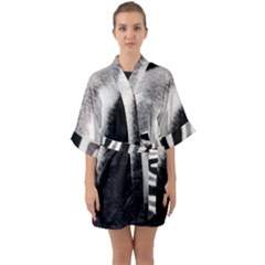 Stella Animal Print Quarter Sleeve Kimono Robe