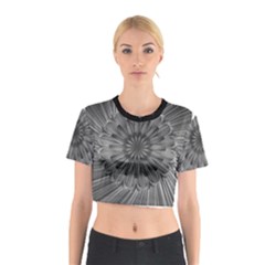 Sunflower Print Cotton Crop Top by NSGLOBALDESIGNS2