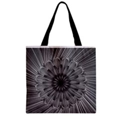 Sunflower Print Zipper Grocery Tote Bag by NSGLOBALDESIGNS2